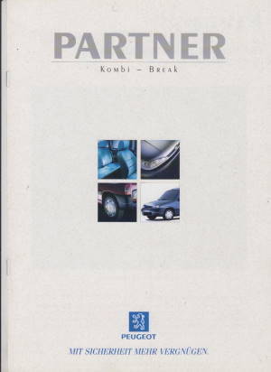 Peugeot Partner Kombi Break Autoprospekt 1996