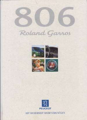 Peugeot  806 Roland Garros Prospekt 1998
