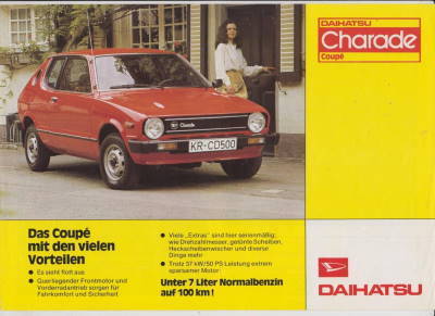 Daihatsu Charade Broschüre 1980