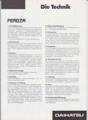 Daihatsu Feroza Prospekt Technik 1989