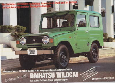 Daihatsu Wildcat Deluxe Prospekt