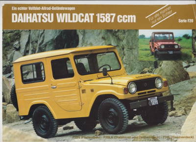 Daihatsu Wildcat 1587 ccm Prospekt
