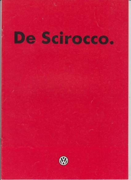 De VW  Scirocco Prospekt NL 8 -  1984