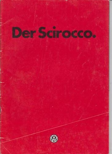 VW  Scirocco 1 -  1984 alter  Prospekt