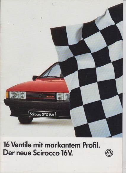 VW  Scirocco 16V 8 - 1985 Prospekt
