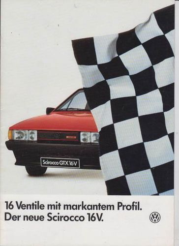 VW  Scirocco 16V 8 - 1985 Prospekt