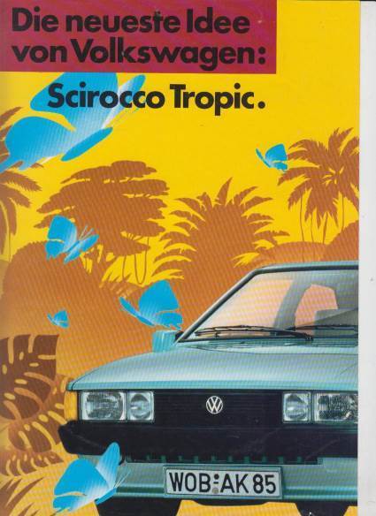 VW Scirocco Tropic 1986 Prospekt