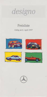 Preisliste Designo Mercedes 4 . 1997