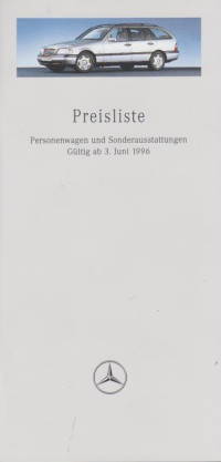 Preisliste Mercedes Programm 1996