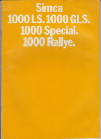 Simca 1000 Prospekt 1972