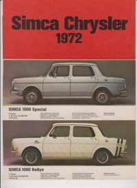 Simca Programm Prospekt 1972