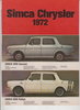 Simca Programm Prospekt 1972