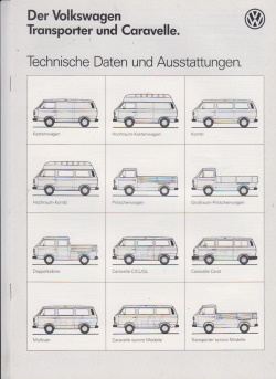 VW  Caravelle Prospekt Technik 1990