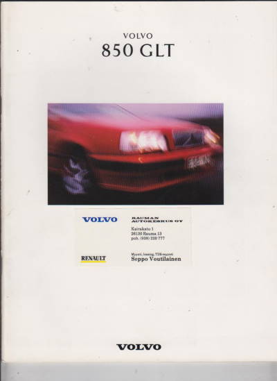 Volvo 850 GLT Prospekt Finnland 1991