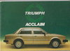 Triumph Acclaim  Prospekt 1982
