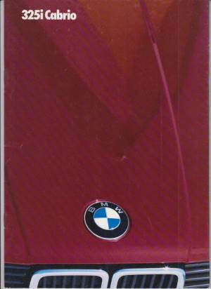 BMW 325i Cabrio Prospekt 1985