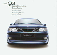 Saab 93 Preislisten