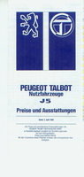 Peugeot J5 Preislisten