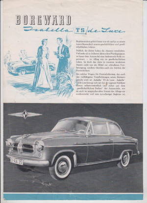 Prospekt Borgward Isabella TS de Luxe 1958