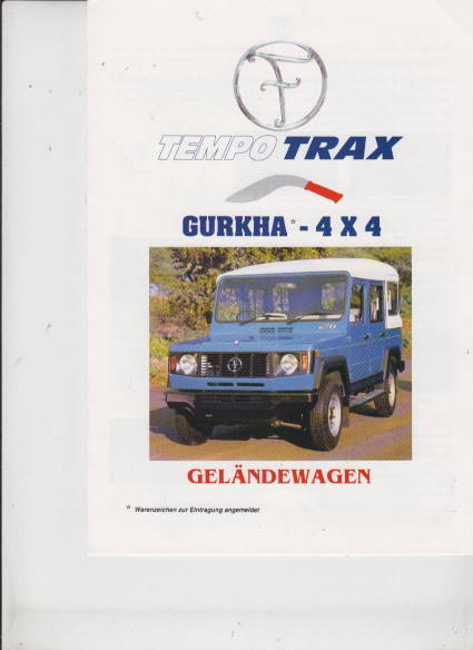Prospekt Gurkha 4x4 von Tempo Trax Geländewagen