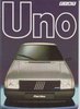 alter Prospekt Katalog Fiat Uno 1983