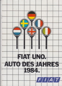 Prospekt Katalog 1984 Fiat Uno