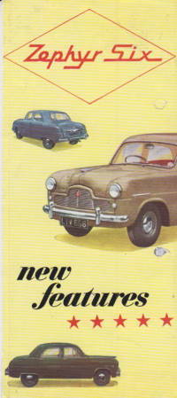 Ford Zepyhr Six 50er Jahre Kultprospekt
