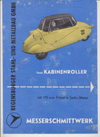 Messerschmitt Autoprospekte