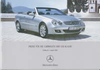 Mercedes CLK Preislisten