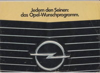 Opel Programm Autoprospekte