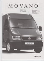 Opel Movano Preislisten
