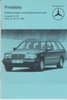 Mercedes  Programm 9 - 1985 Preisliste