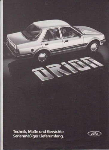 Ford Orion Prospekt Technik 1/84