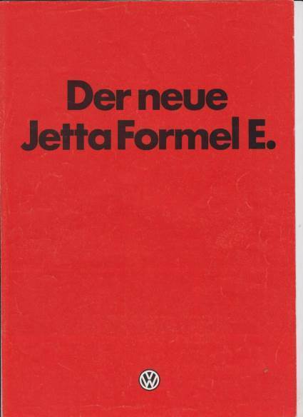 VW Jetta Formel E Prospekt 11/1980