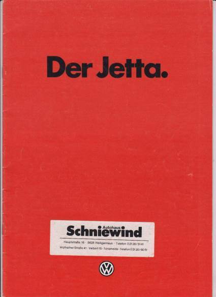 Geschenk für Ihren VW Jetta 7 - 1980  Prospekt