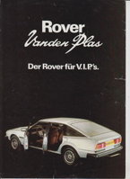 Rover Vanden Plas Autoprospekte