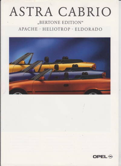 Opel  Astra Cabrio Bertone Prospekt 1995