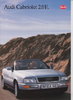 Audi Cabriolet 2,0 E Auto-Prospekt 1993