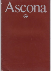 Opel Ascona  Autoprospekt August 1981