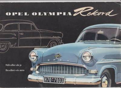 Opel Olympia Rekord alter Prospekt