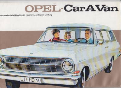 Opel Rekord Caravan alte Broschüre