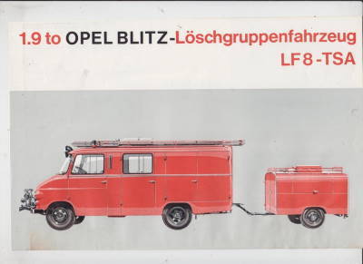 Opel Blltz Löschfahrzeuge Prospekt