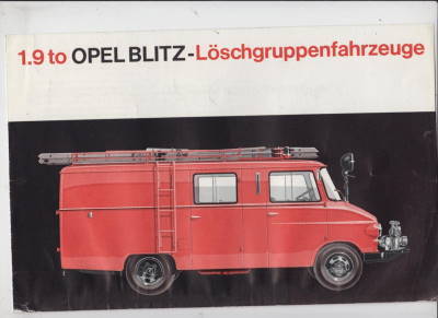 Opel Blitz Löschfahrzeuge Autoprospekt 1961