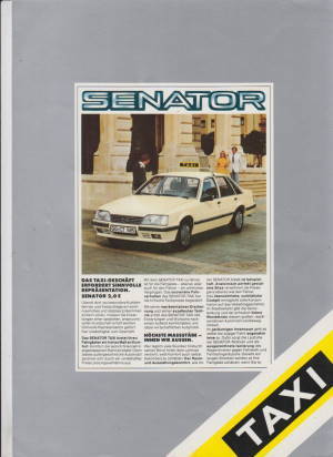 Opel  Senator Taxi 1983 Autoprospekt