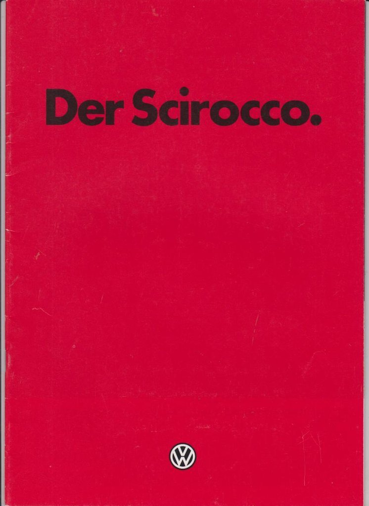 VW Scirocco kultiger Prospekt 1984