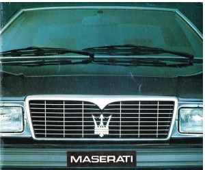 Autoprospekt Maserati Programm
