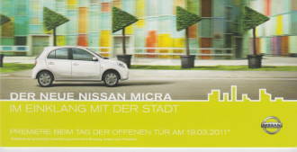 Nissan Micra 2011  Prospekt zur Premiere