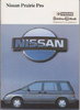 Nissan Prairie Pro  Autoprospekt 1990 -.stilistisch gelungen