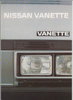 Nissan Vanette Prospekt Broschüre