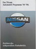 Nissan Programm Prospekt  8/1989